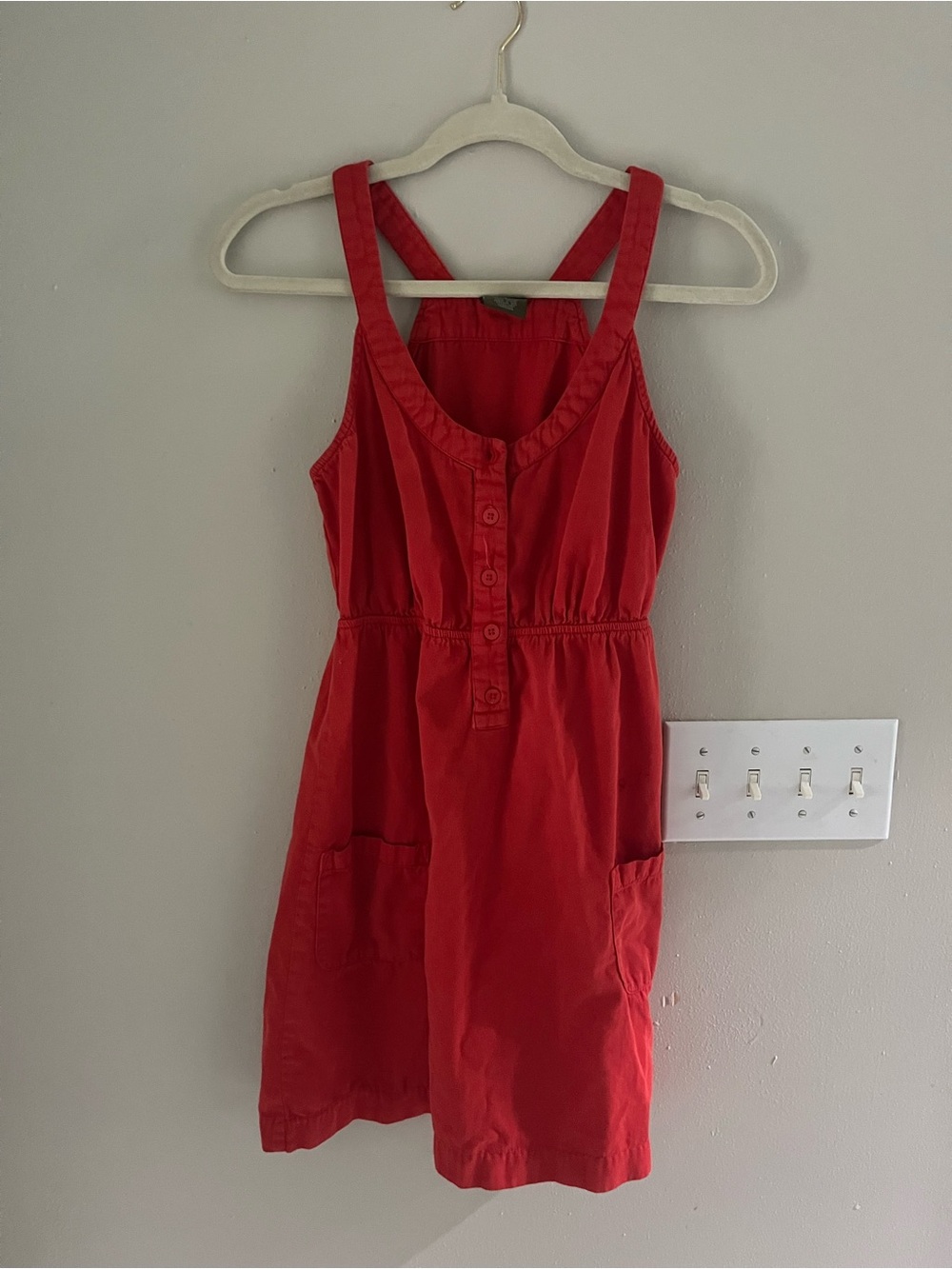 100% Cotton Red Sundress Women’s Size 0